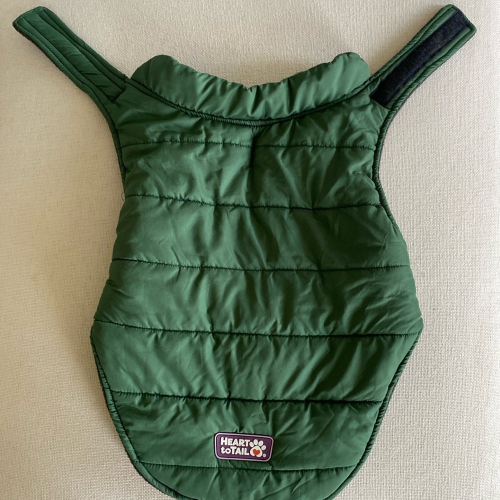 Heart to Tail Reversible Pet Fleece Puffer Jacket Size Medium